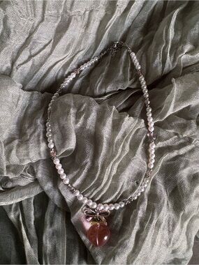 “Peachy Keen” Necklace and Earrings #2